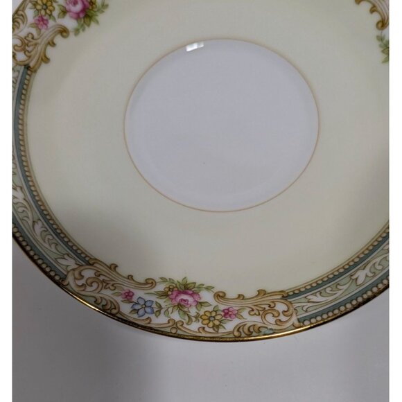 Noritake Lynbrook Floral Gold Trim Vintage Replacement Saucer 5.50 Inches - Picture 5 of 8